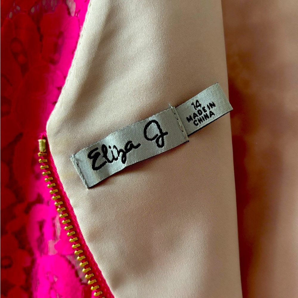 Hot pink lace overlay gorgeous